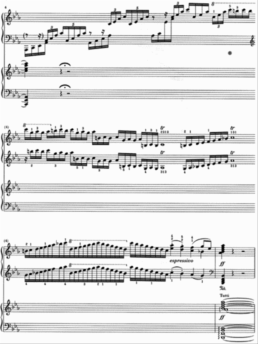 Concerto for Piano and Orchestra E Flat Major Op. 73, No. 5 Piano Solo scores gallery preview page 3