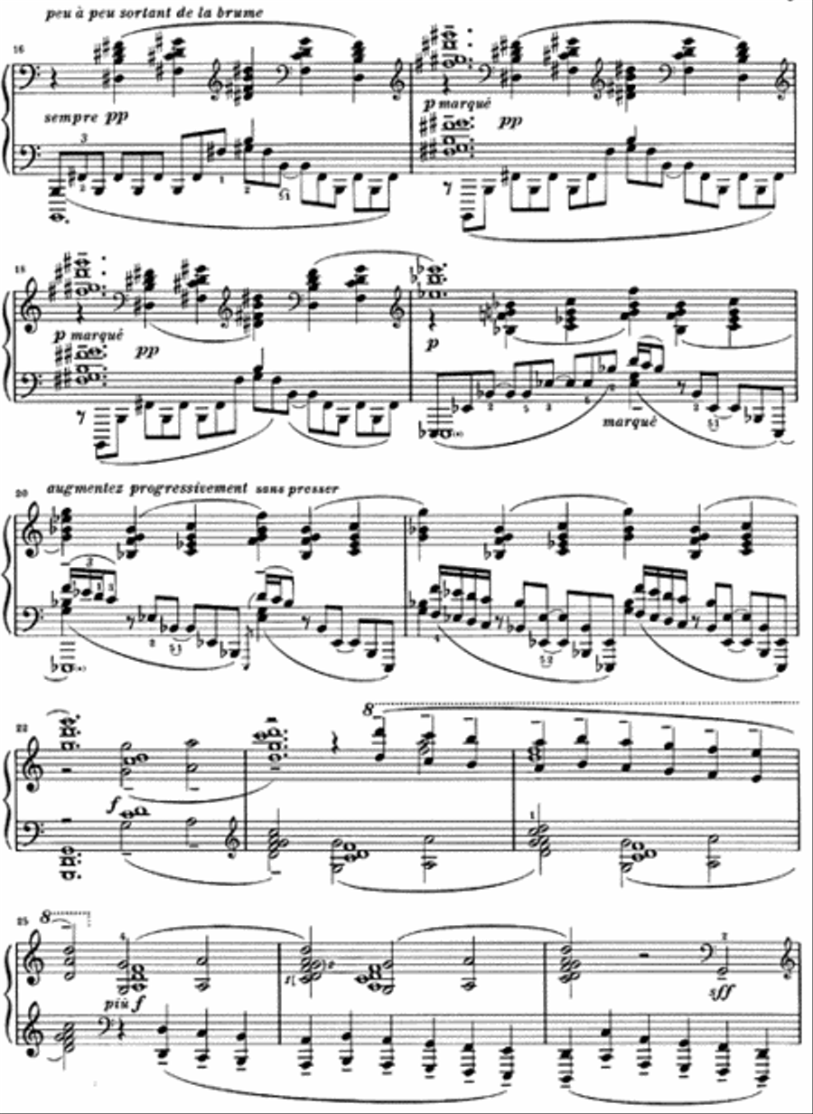 La cathédrale engloutie La cathédrale engloutie Piano Solo scores gallery preview page 3