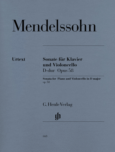 Sonata for Piano and Violoncello D Major Op. 58