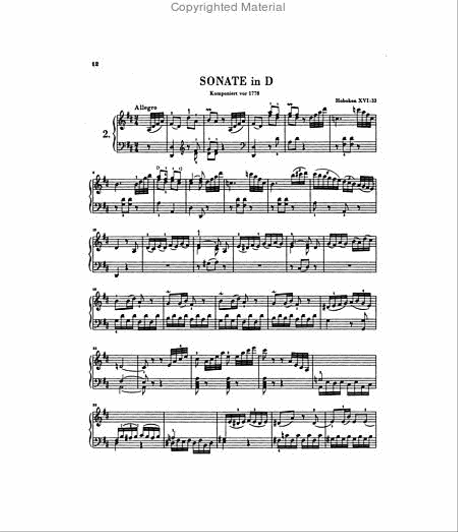 Haydn: Complete Piano Sonatas, Volume III Piano Solo scores gallery preview page 4