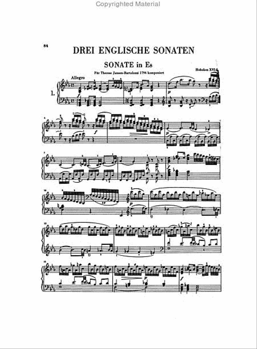 Haydn: Complete Piano Sonatas, Volume III Piano Solo scores gallery preview page 5