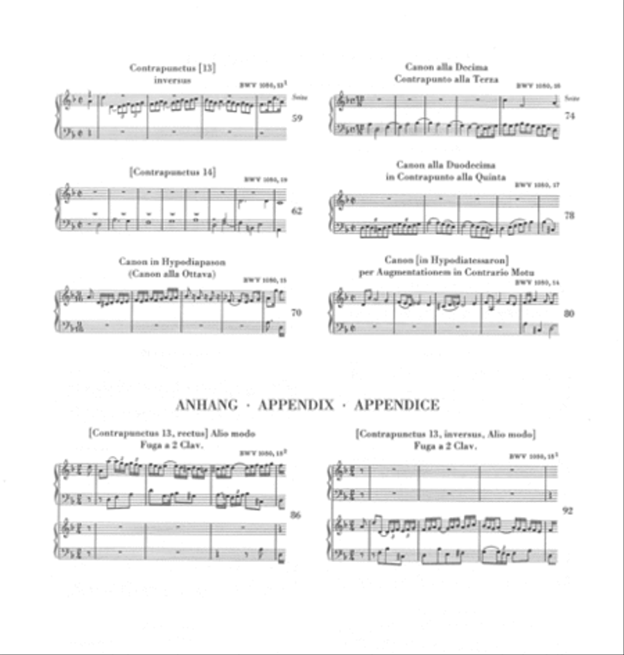Art of the Fugue BWV 1080 Piano Solo scores gallery preview page 4