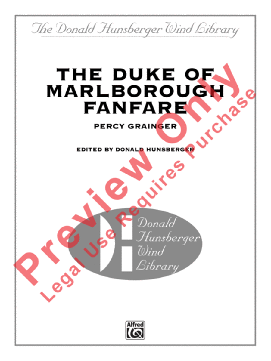 The Duke of Marlborough Fanfare Concert Band scores gallery preview page 2