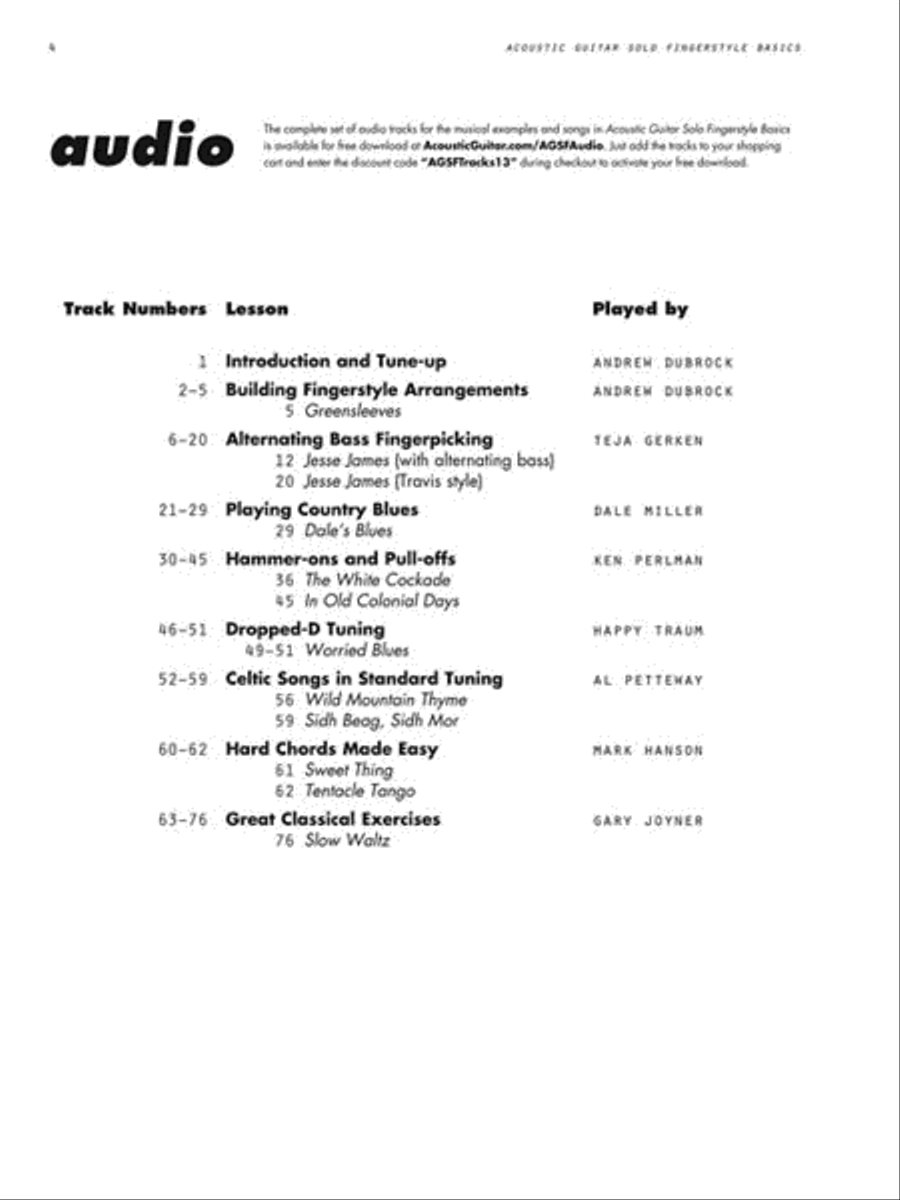 Acoustic Guitar Solo Fingerstyle Basics Acoustic Guitar scores gallery preview page 4