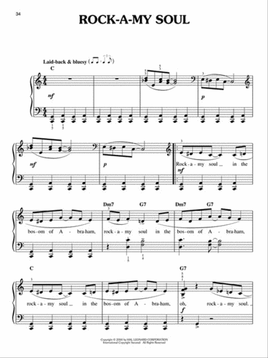 African-American Spirituals Easy Piano scores gallery preview page 3