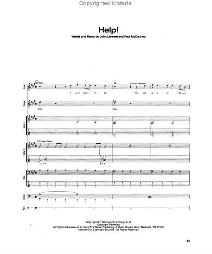 John Lennon - Imagine Guitar Tablature scores gallery preview page 3