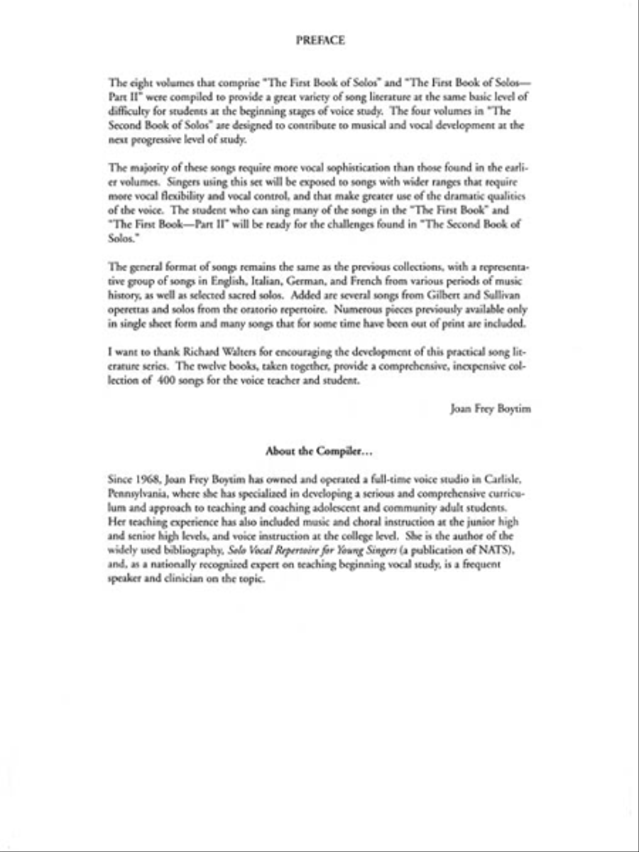 The Second Book of Soprano Solos Soprano Voice scores gallery preview page 2