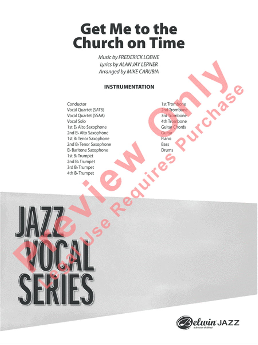 Get Me to the Church on Time Jazz Ensemble scores gallery preview page 2