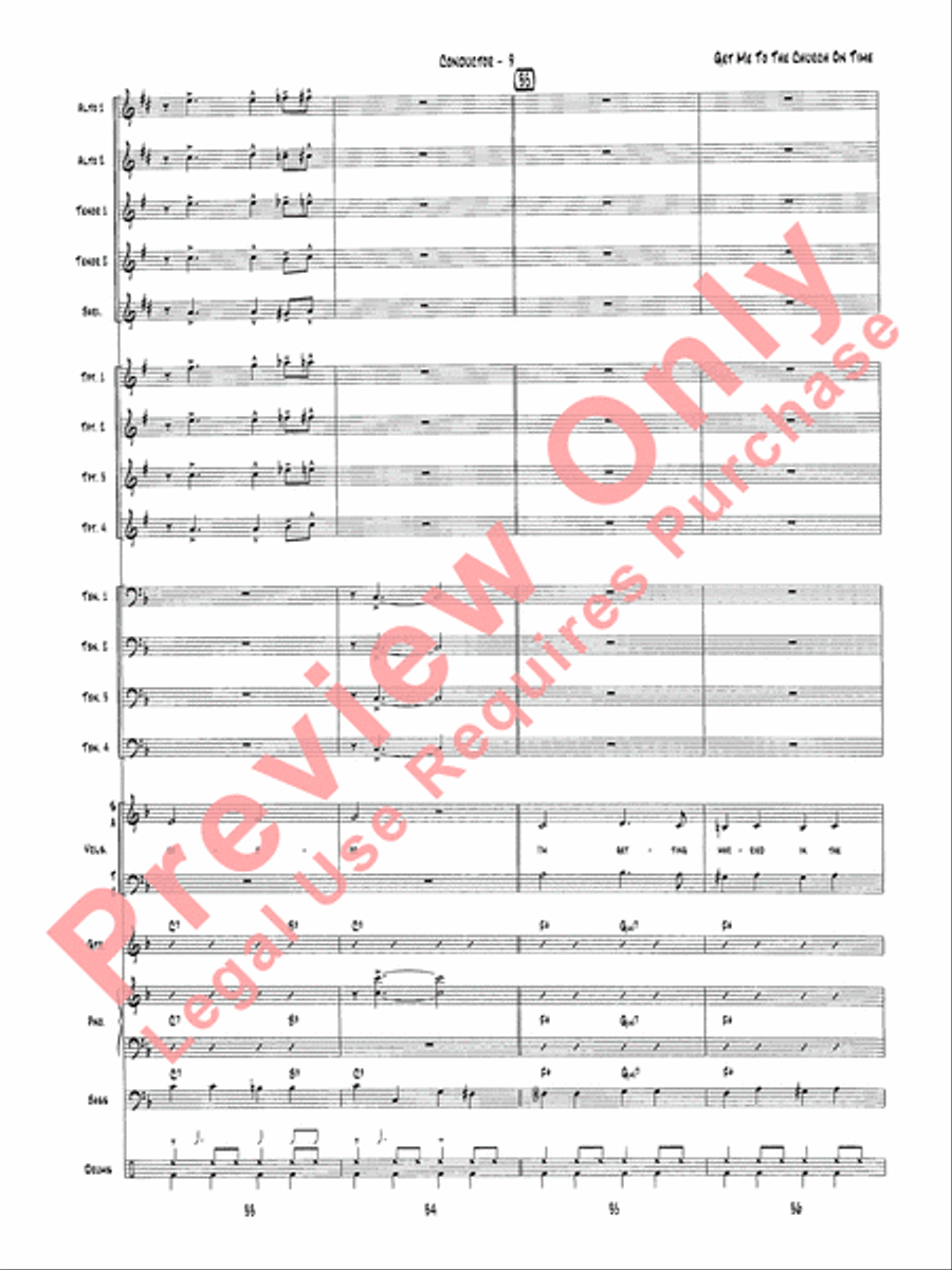Get Me to the Church on Time Jazz Ensemble scores gallery preview page 12