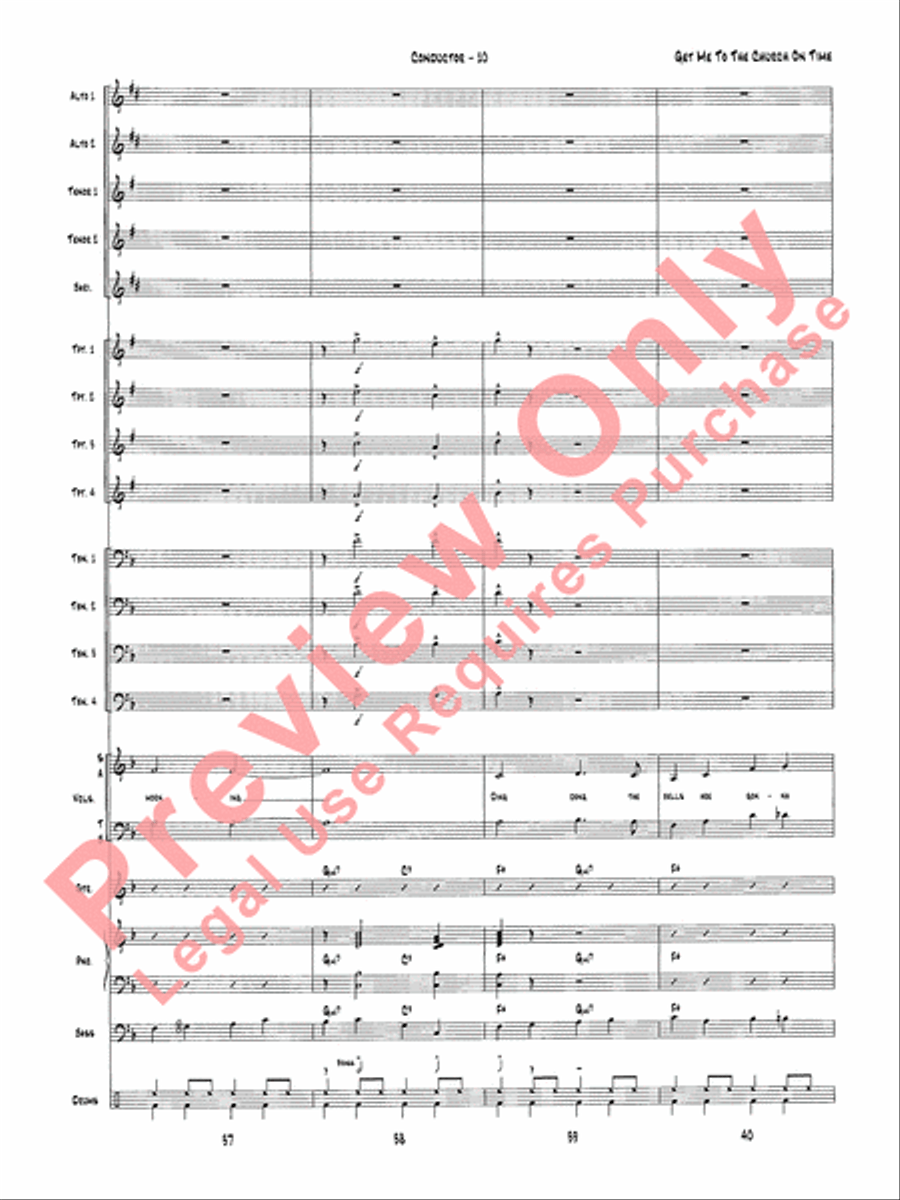 Get Me to the Church on Time Jazz Ensemble scores gallery preview page 13