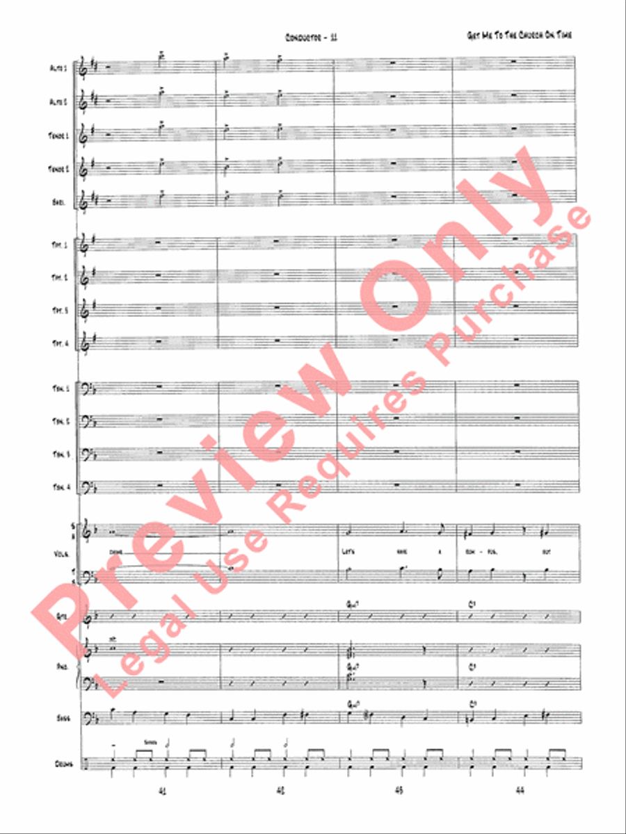 Get Me to the Church on Time Jazz Ensemble scores gallery preview page 14