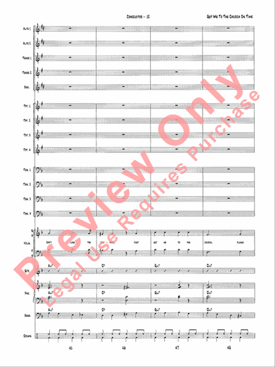 Get Me to the Church on Time Jazz Ensemble scores gallery preview page 15