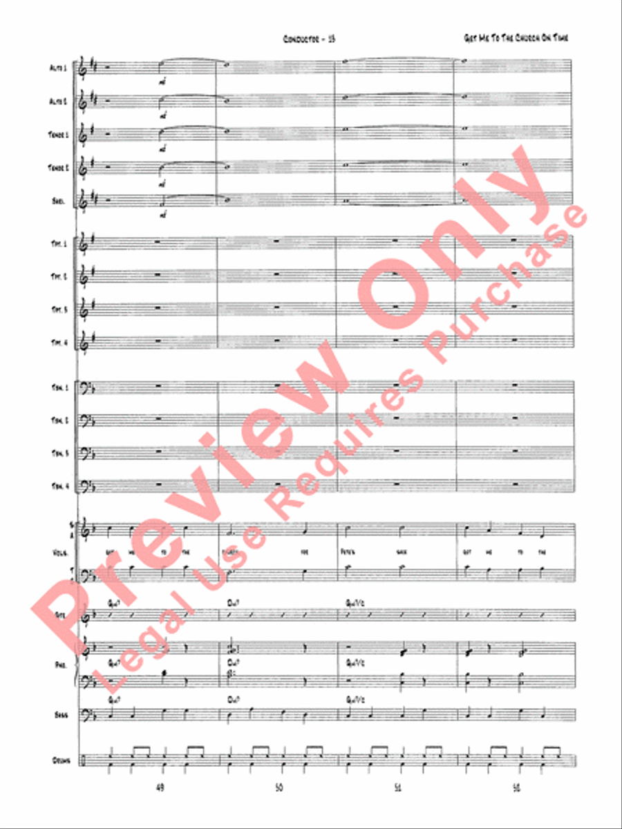 Get Me to the Church on Time Jazz Ensemble scores gallery preview page 16