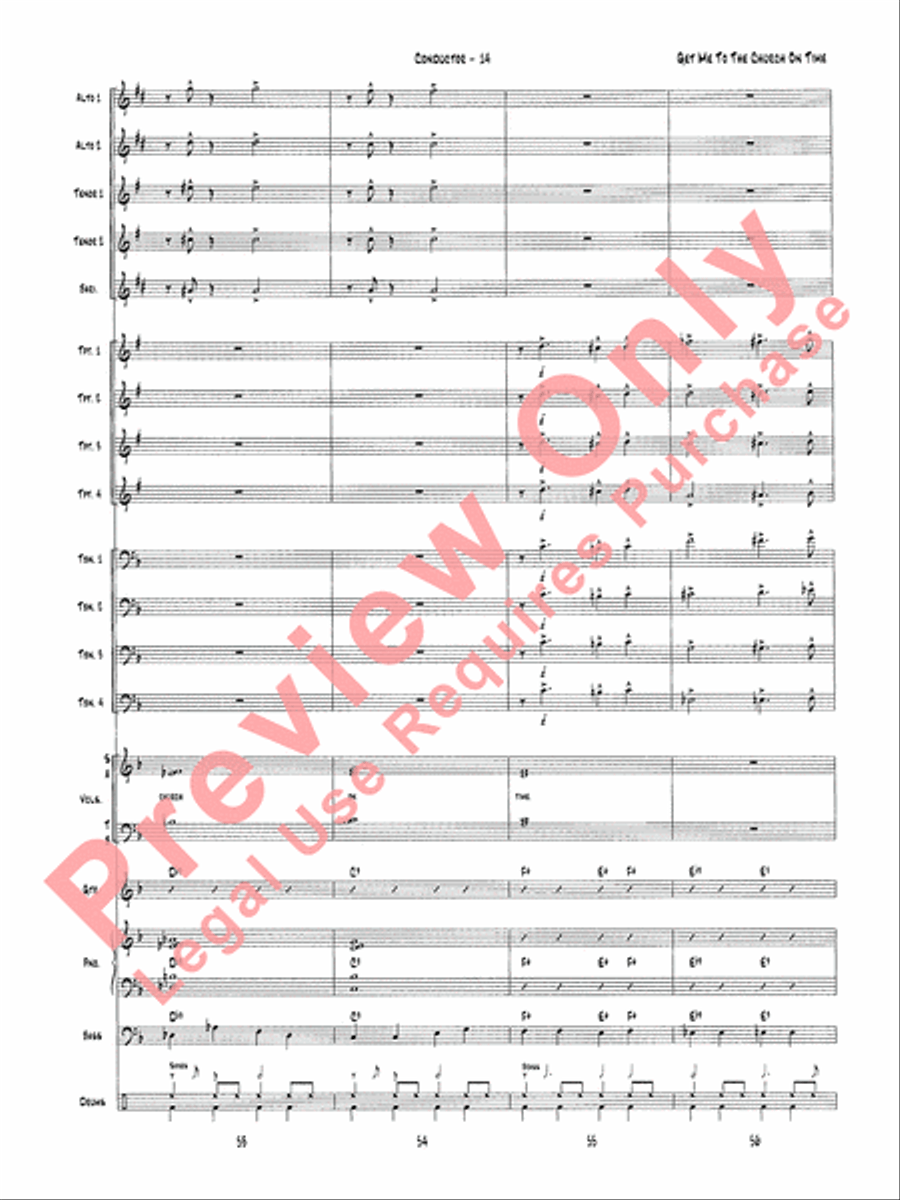Get Me to the Church on Time Jazz Ensemble scores gallery preview page 17