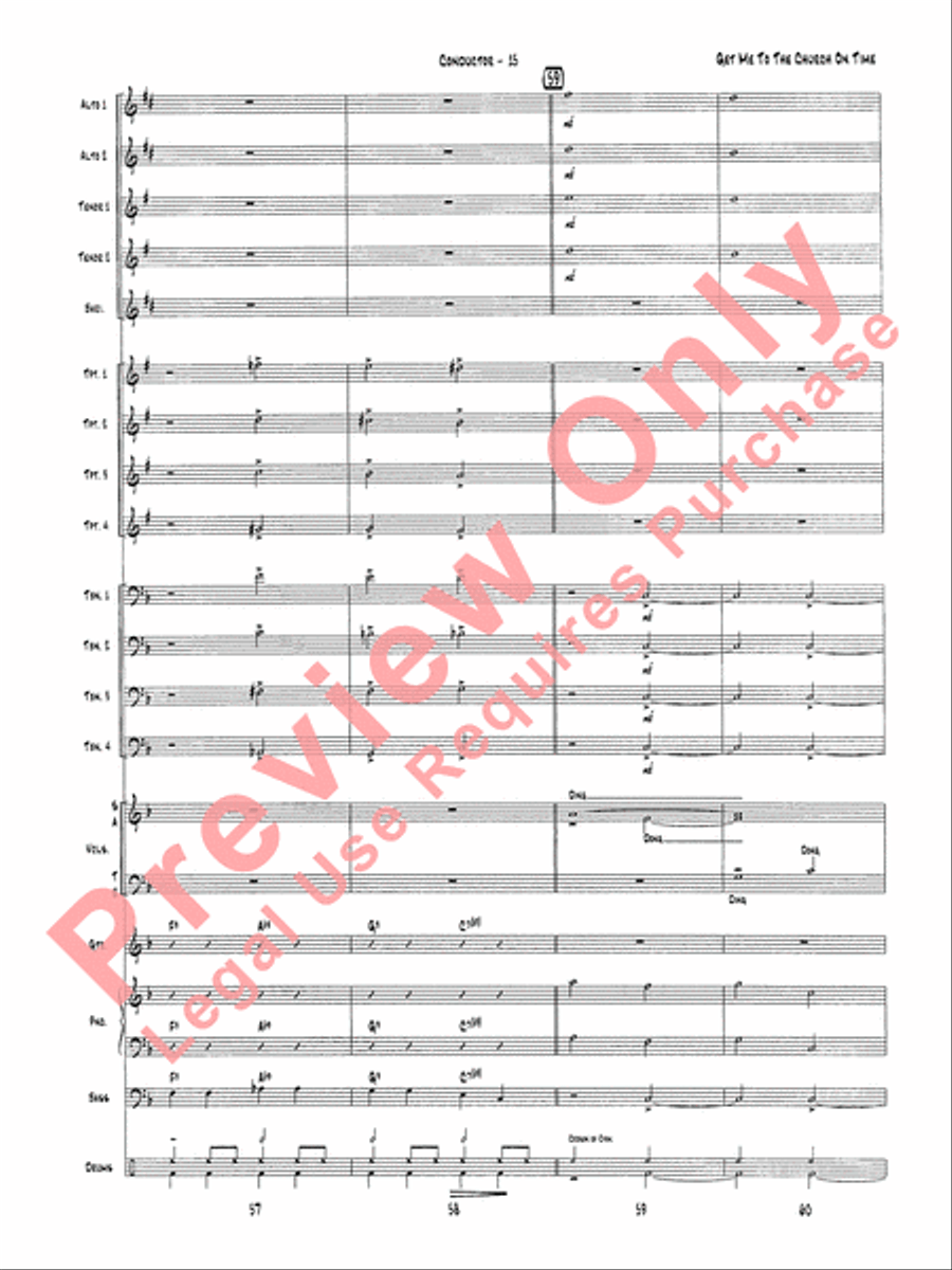 Get Me to the Church on Time Jazz Ensemble scores gallery preview page 18