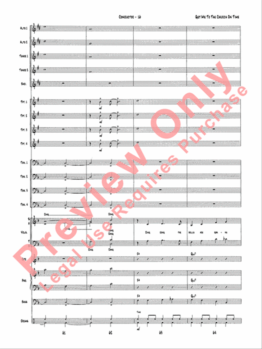 Get Me to the Church on Time Jazz Ensemble scores gallery preview page 19