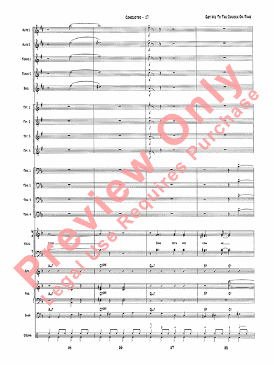 Get Me to the Church on Time Jazz Ensemble scores gallery preview page 20