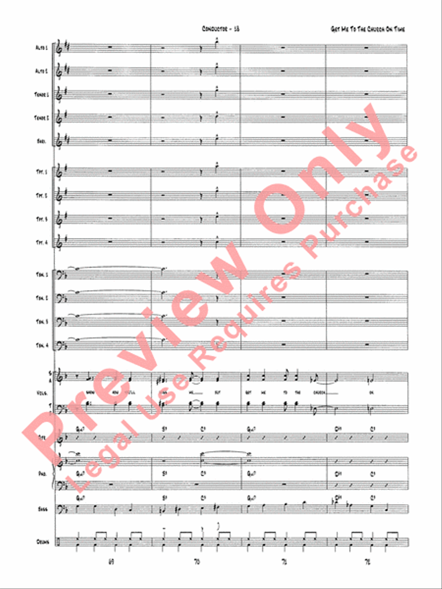 Get Me to the Church on Time Jazz Ensemble scores gallery preview page 21