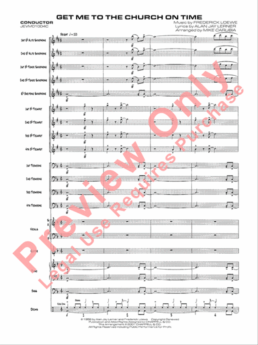 Get Me to the Church on Time Jazz Ensemble scores gallery preview page 4