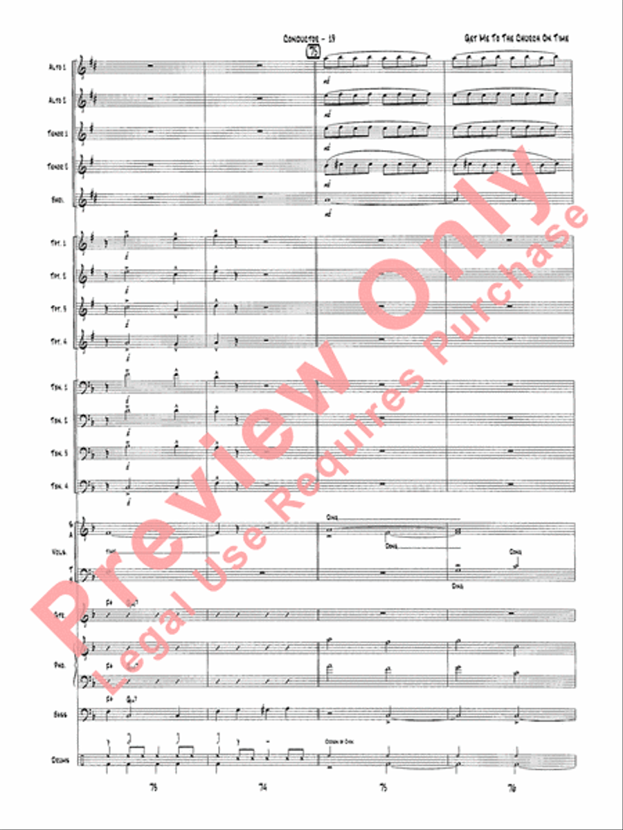 Get Me to the Church on Time Jazz Ensemble scores gallery preview page 22