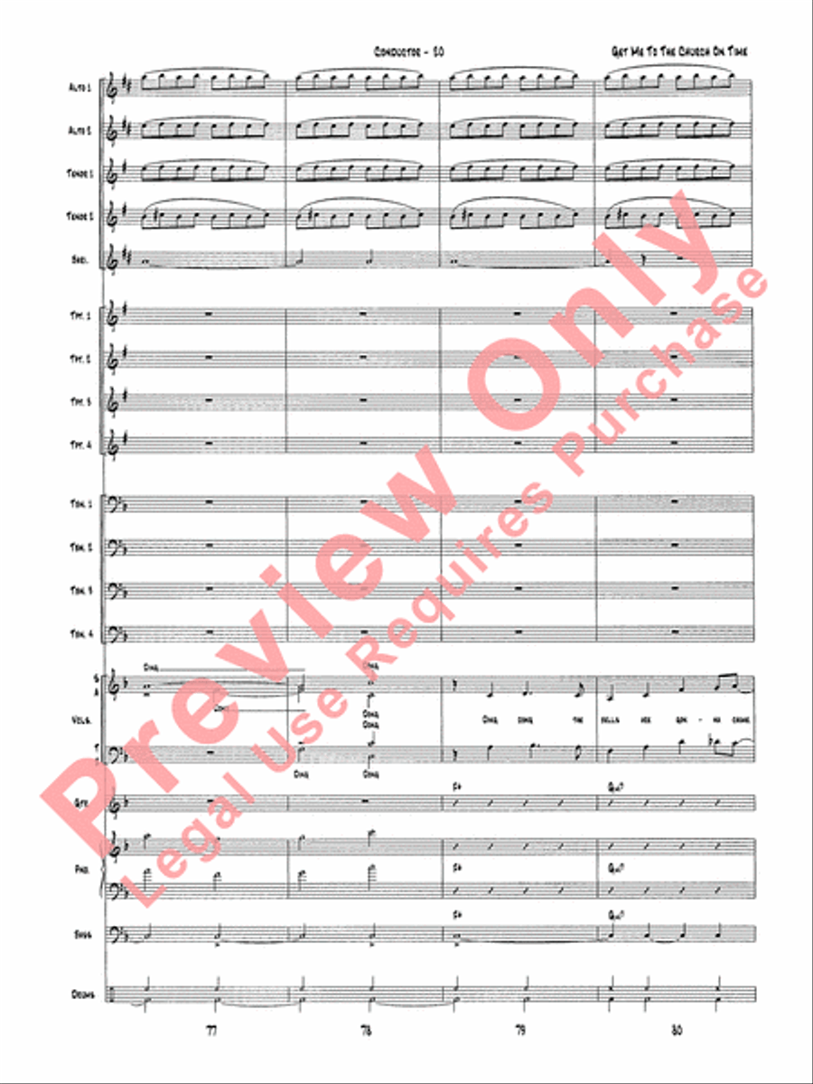 Get Me to the Church on Time Jazz Ensemble scores gallery preview page 23