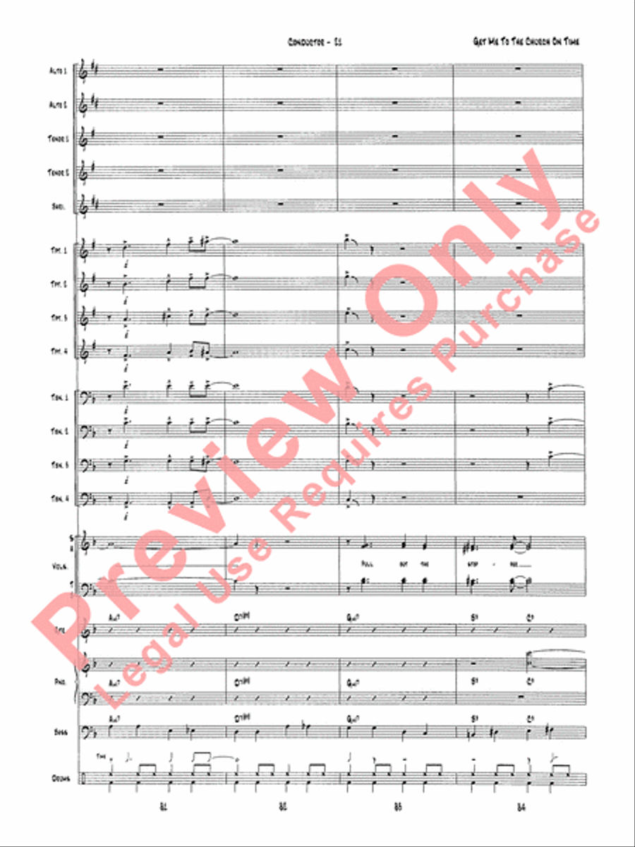 Get Me to the Church on Time Jazz Ensemble scores gallery preview page 24