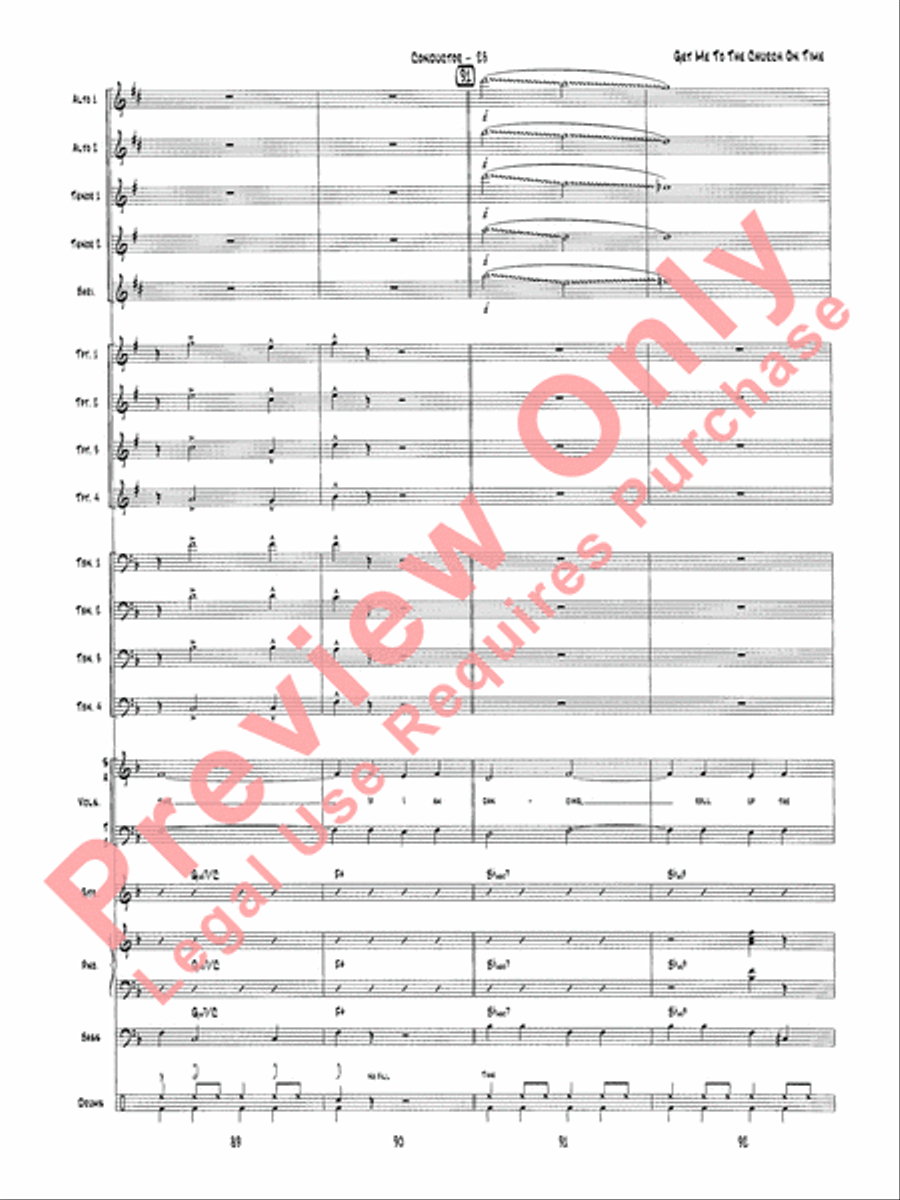 Get Me to the Church on Time Jazz Ensemble scores gallery preview page 26
