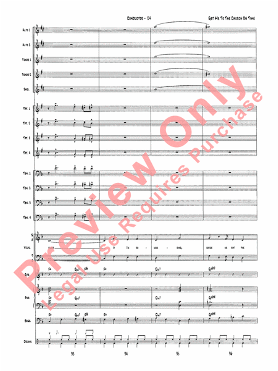 Get Me to the Church on Time Jazz Ensemble scores gallery preview page 27