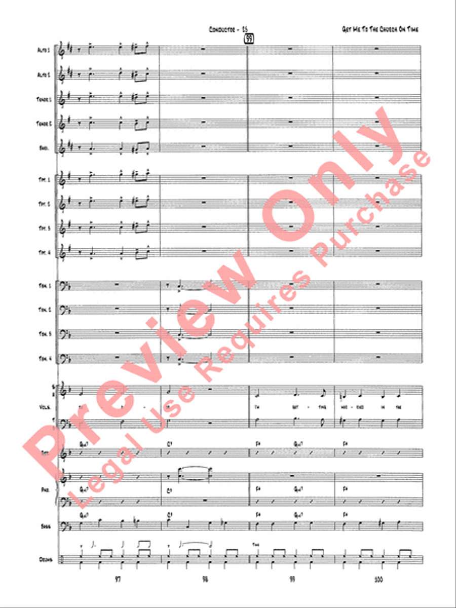 Get Me to the Church on Time Jazz Ensemble scores gallery preview page 28