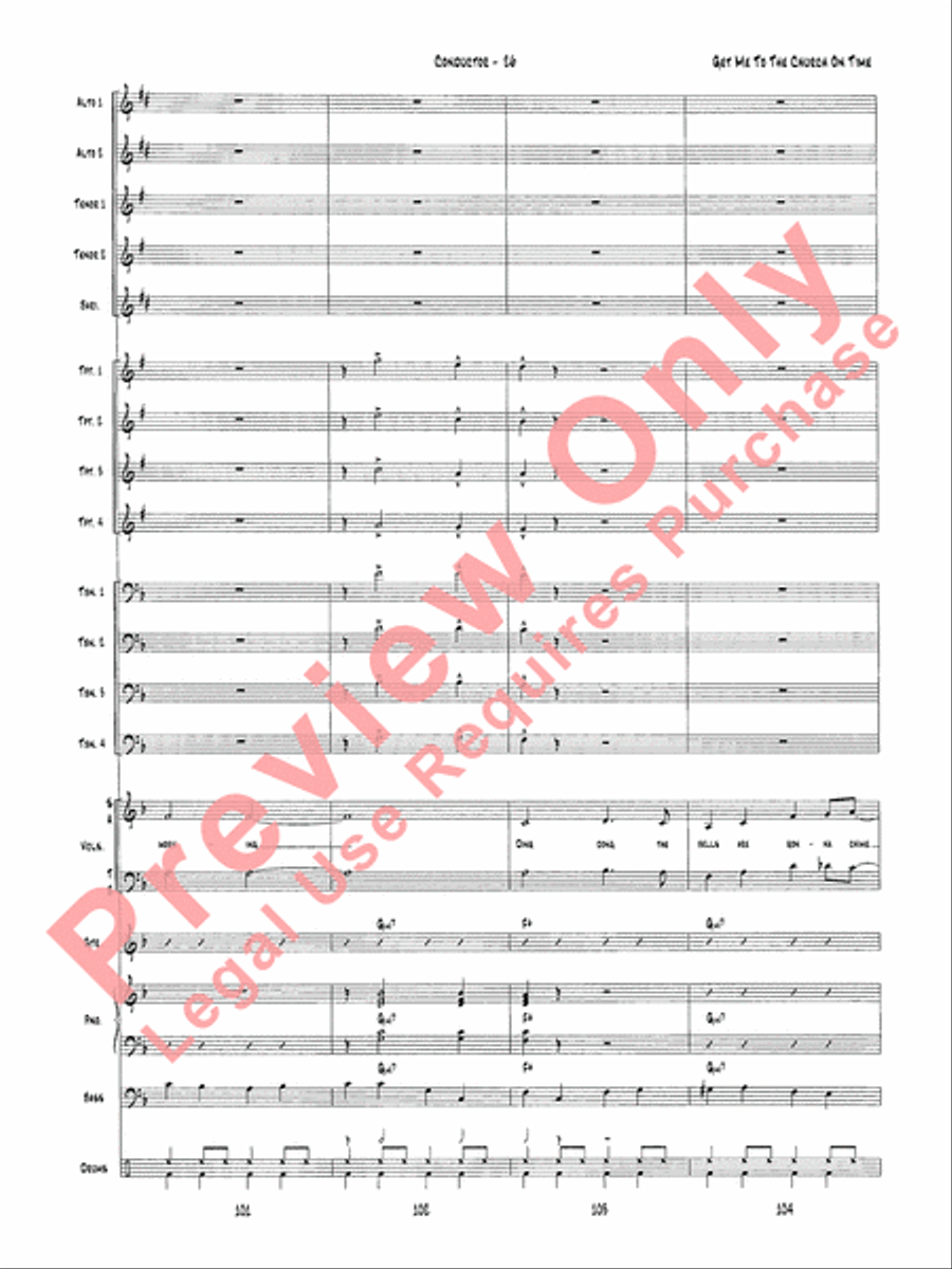 Get Me to the Church on Time Jazz Ensemble scores gallery preview page 29