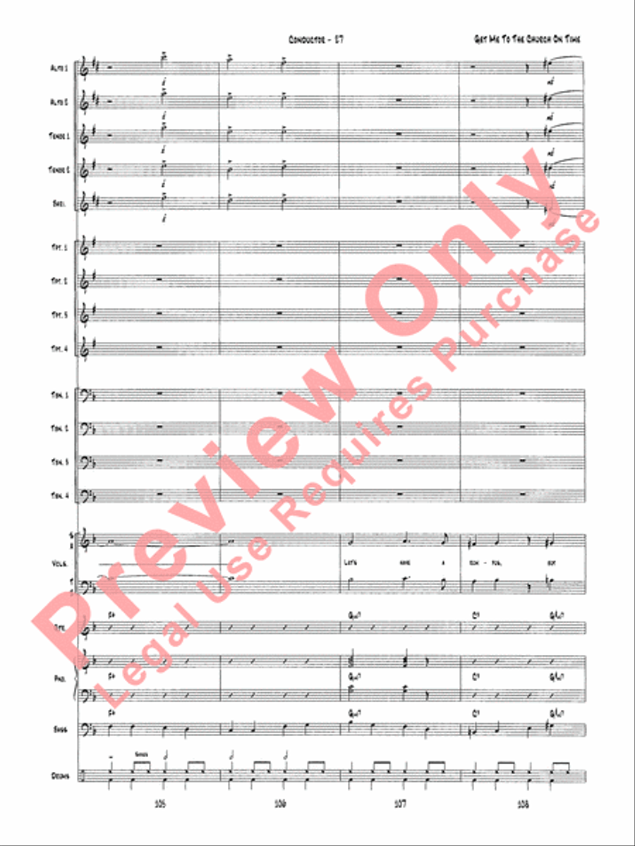 Get Me to the Church on Time Jazz Ensemble scores gallery preview page 30