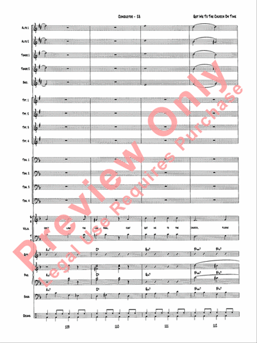 Get Me to the Church on Time Jazz Ensemble scores gallery preview page 31