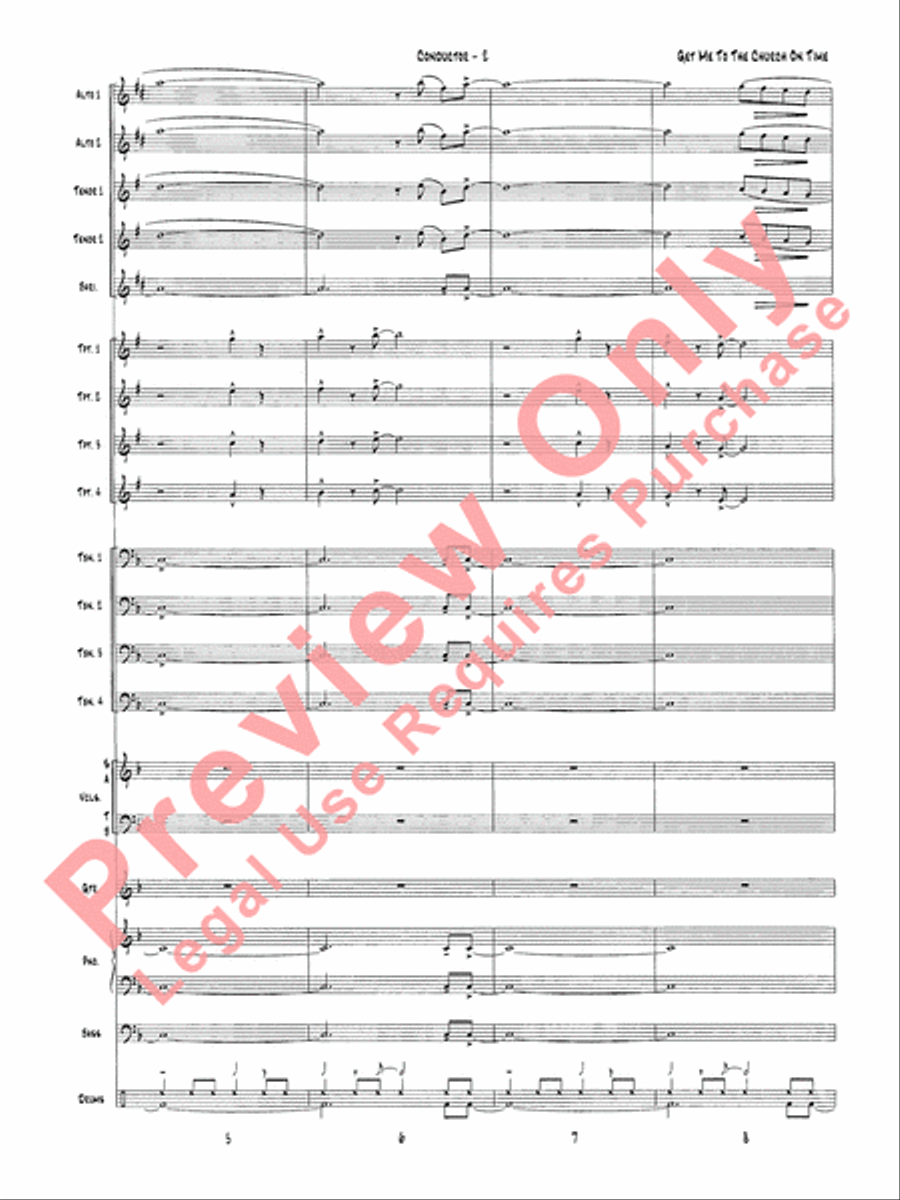 Get Me to the Church on Time Jazz Ensemble scores gallery preview page 5