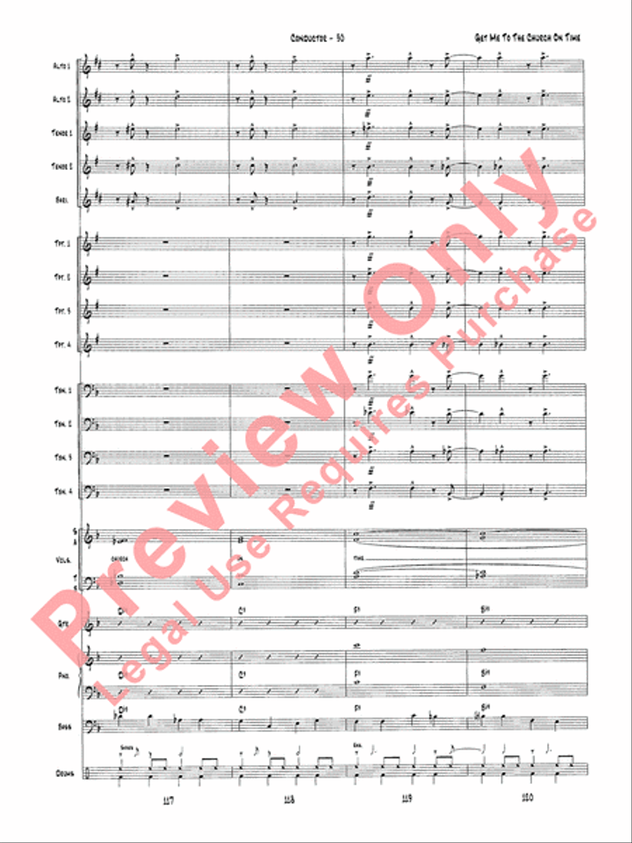 Get Me to the Church on Time Jazz Ensemble scores gallery preview page 33
