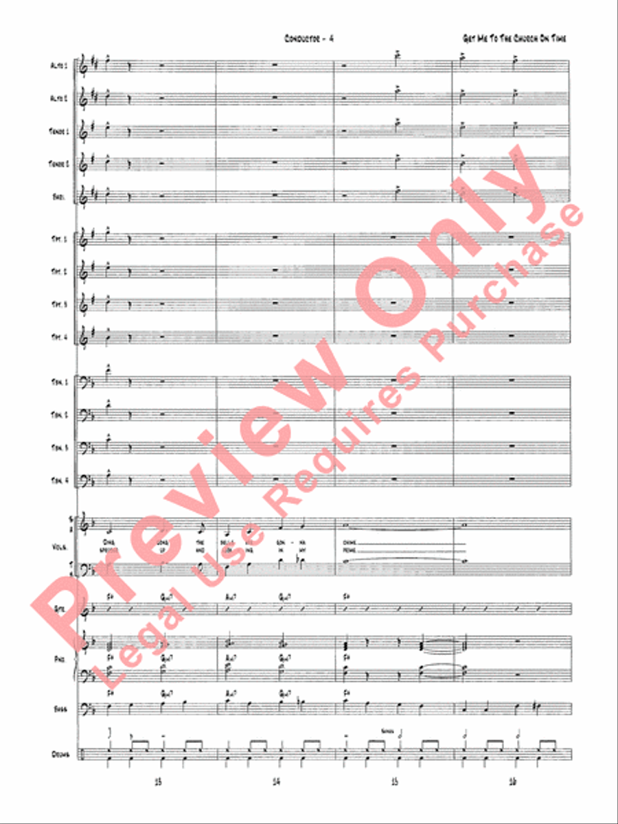 Get Me to the Church on Time Jazz Ensemble scores gallery preview page 7