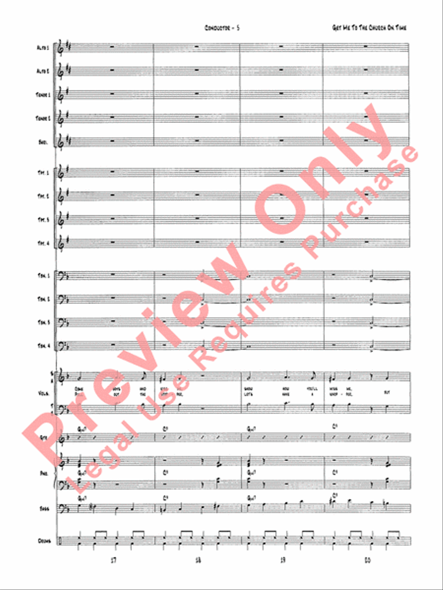 Get Me to the Church on Time Jazz Ensemble scores gallery preview page 8