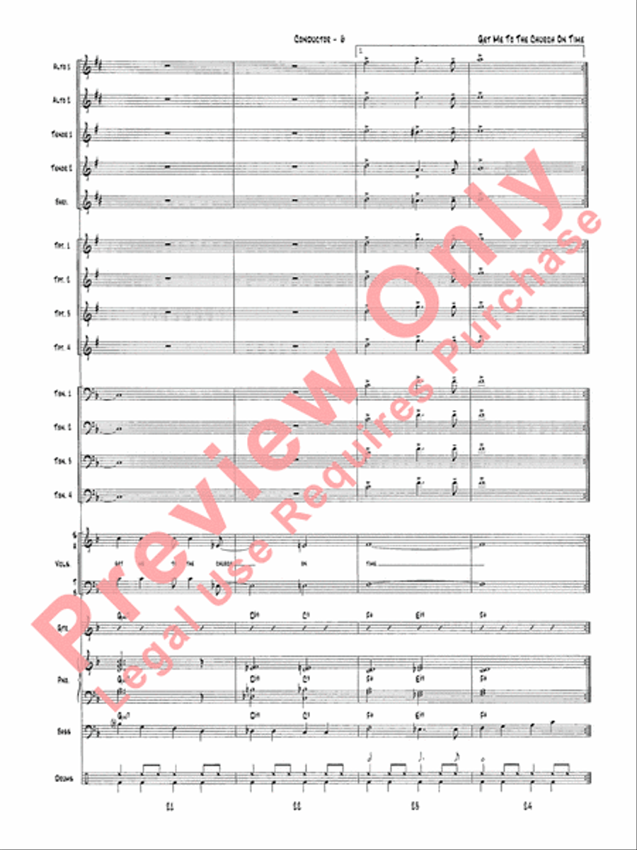 Get Me to the Church on Time Jazz Ensemble scores gallery preview page 9