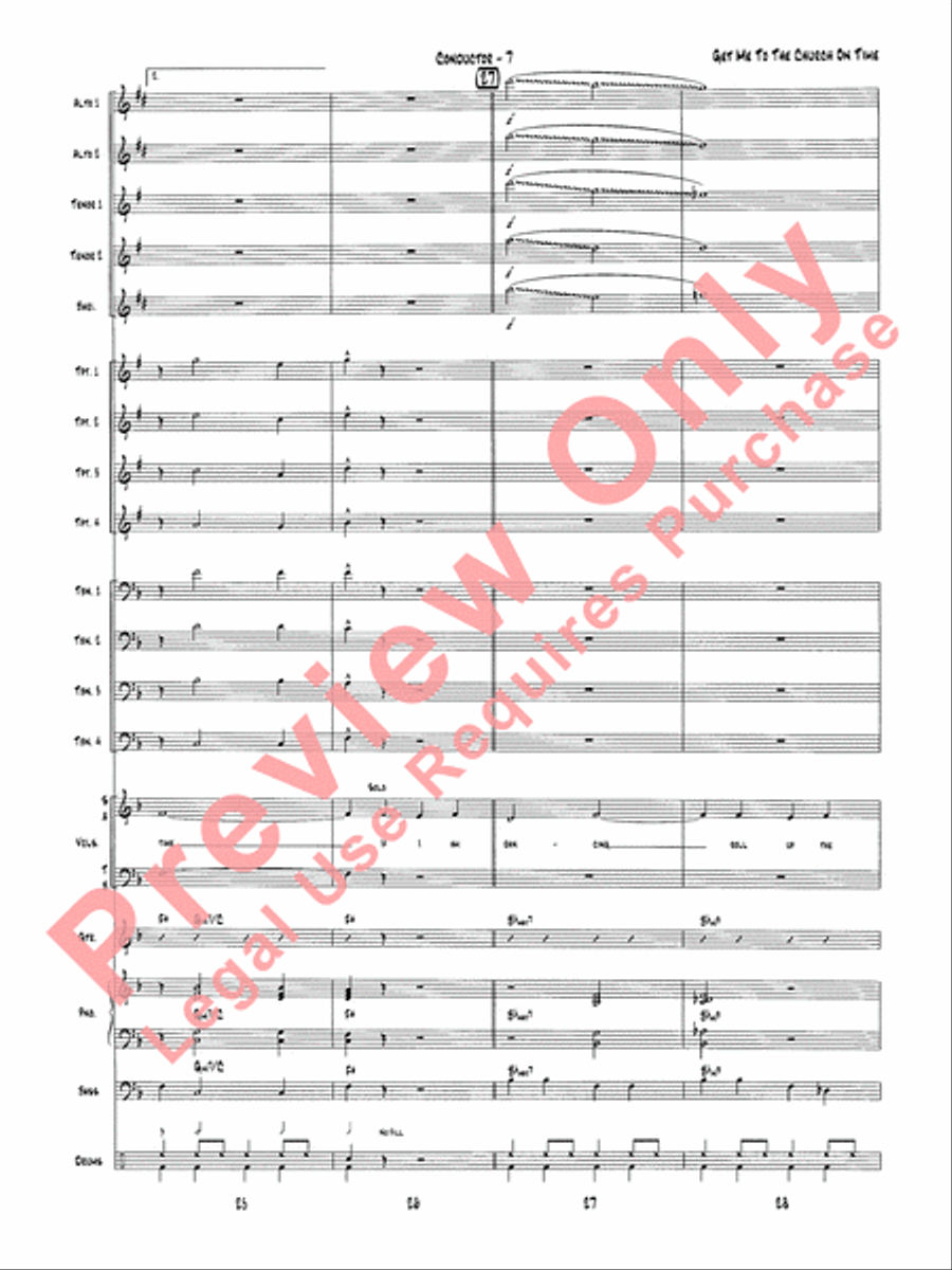 Get Me to the Church on Time Jazz Ensemble scores gallery preview page 10