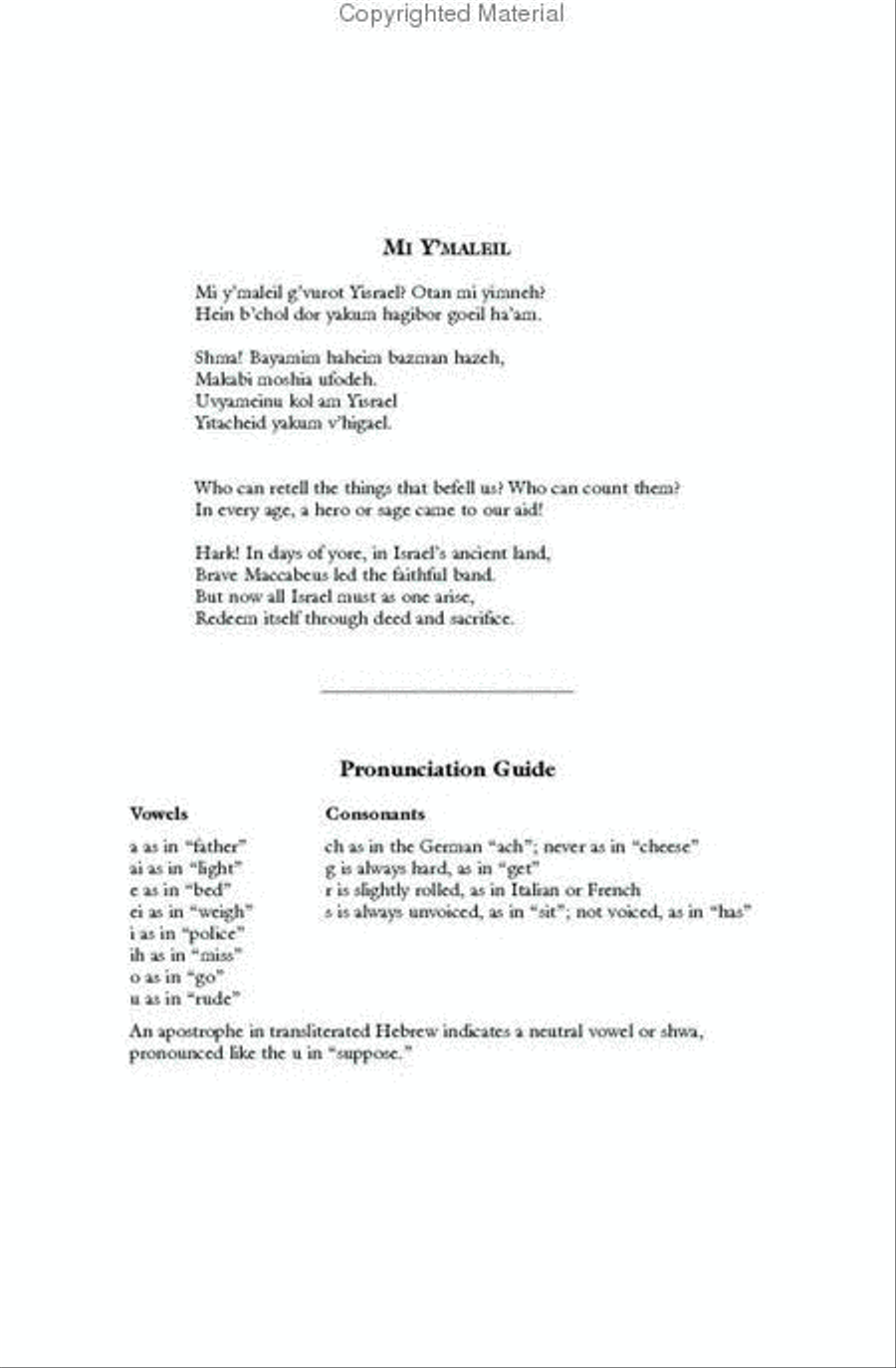 Mi y'maleil 4-Part scores gallery preview page 2