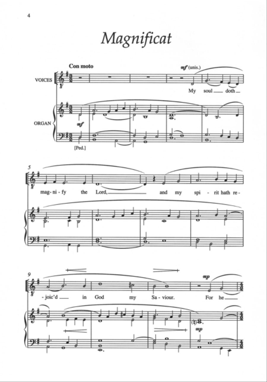 Magnificat and Nunc Dimittis in D (1941) 3-Part scores gallery preview page 2