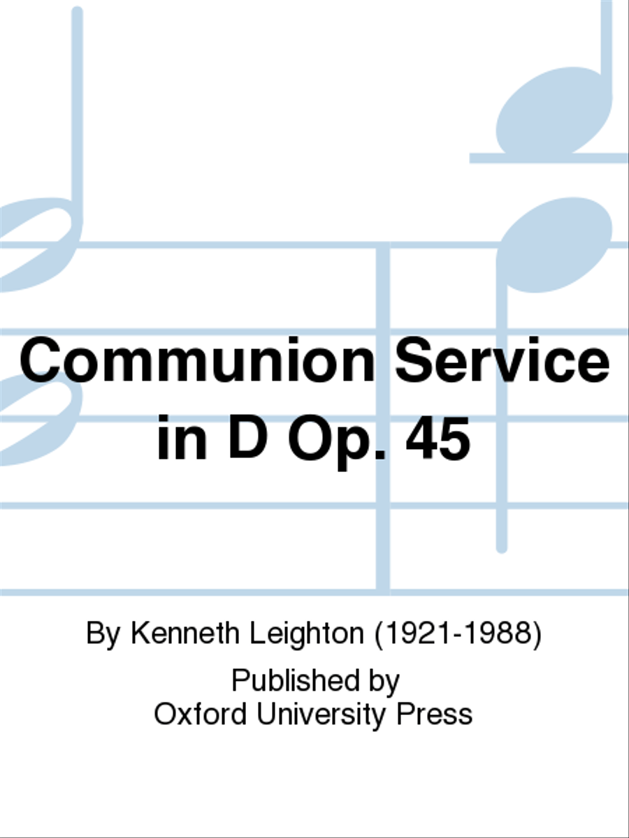 Communion Service in D Op. 45 4-Part scores gallery preview page 1