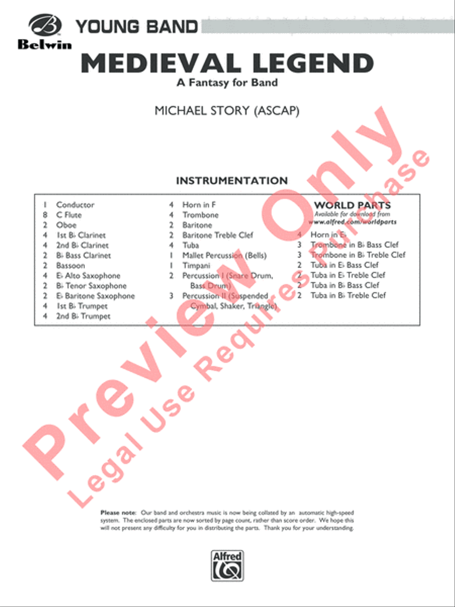 Medieval Legend Medieval Legend Concert Band scores gallery preview page 2