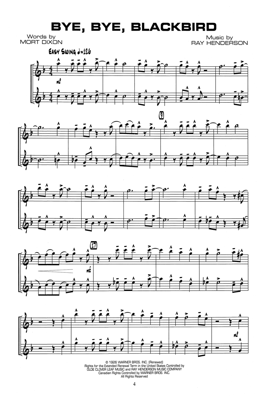 For Saxes Only! (10 Jazz Duets for Saxophone) Woodwind Duet scores gallery preview page 2