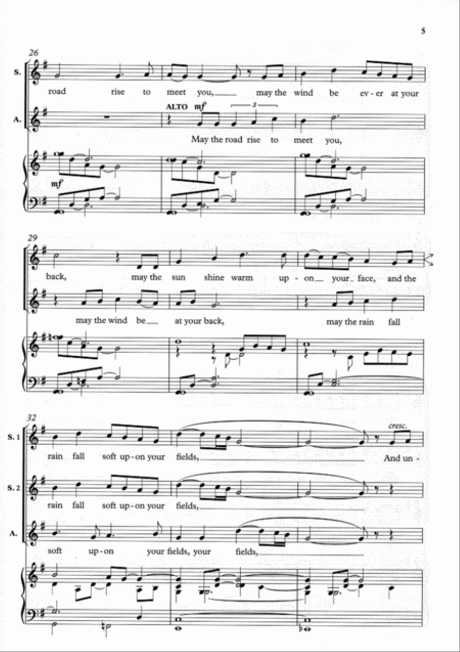 Irish Blessing Irish Blessing SSA scores gallery preview page 2