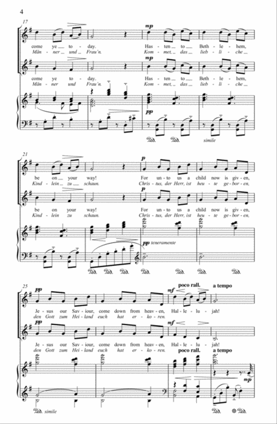 Come, all ye shepherds (Kommet, ihr Hirten) SSA scores gallery preview page 3