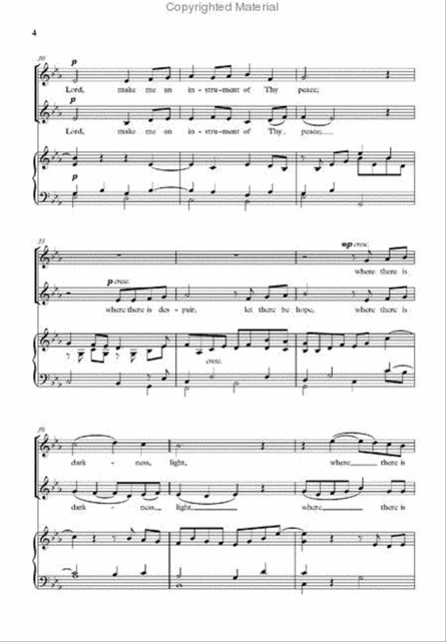 Lord, make me an instrument (from Lux Perpetua) 4-Part scores gallery preview page 3