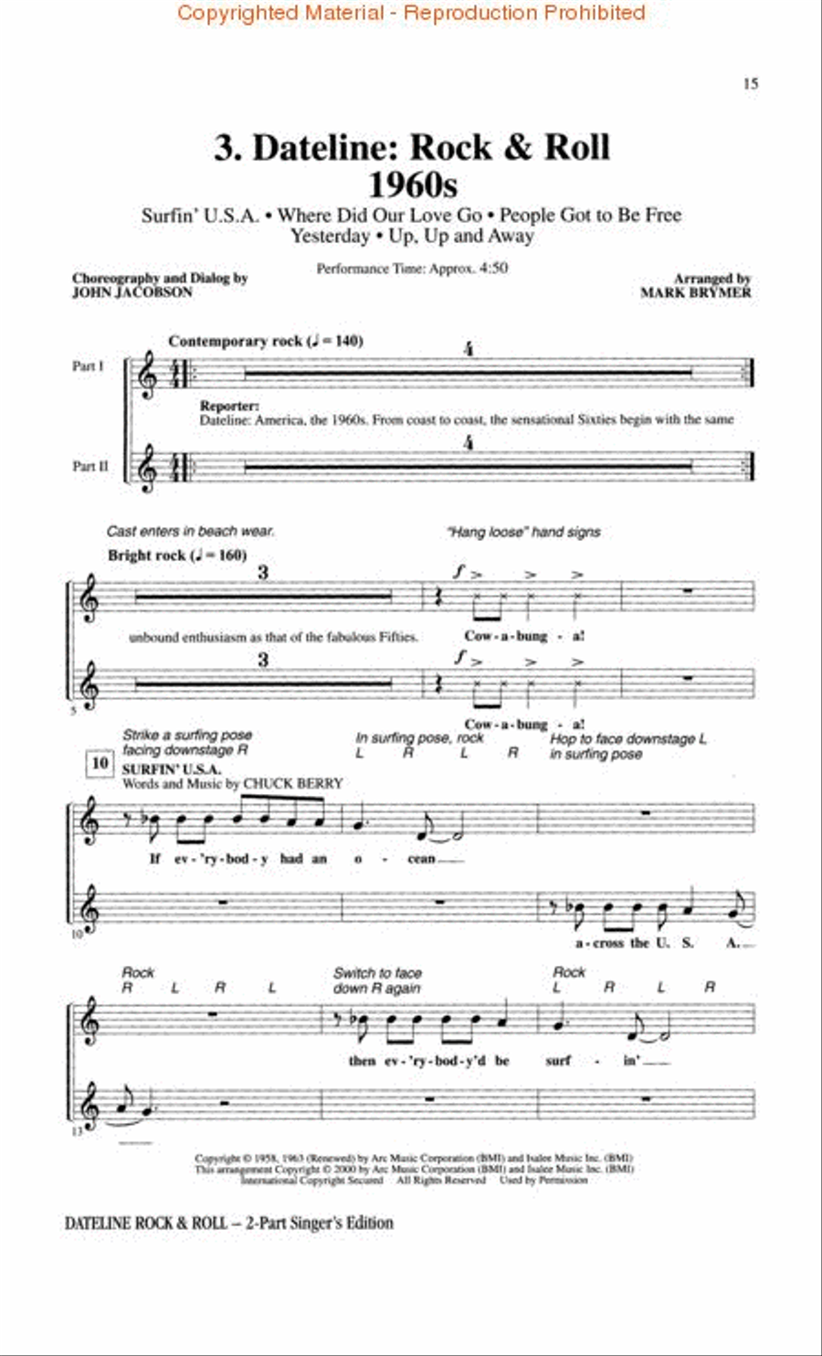 Dateline: Rock & Roll – The Hits of the '50s, '60s, '70s, '80s, '90s and 2000 (Medley) Choir scores gallery preview page 3
