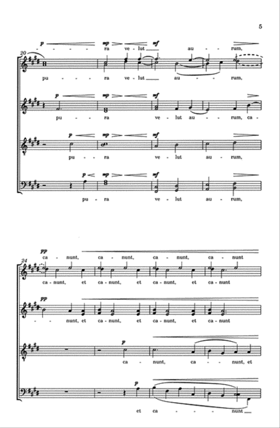 Lux Aurumque (Light of Gold) Choir scores gallery preview page 4