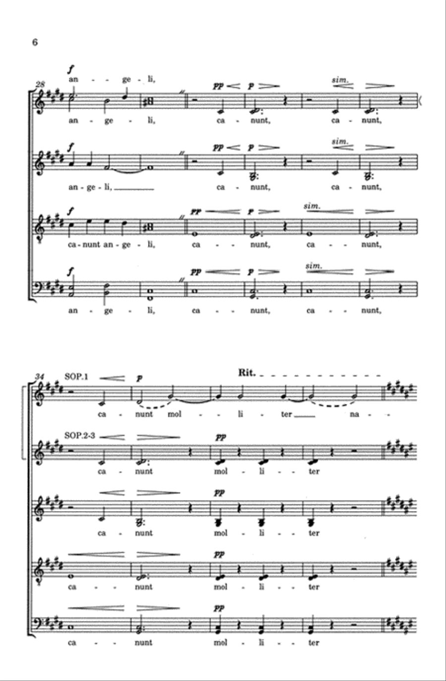 Lux Aurumque (Light of Gold) Choir scores gallery preview page 5