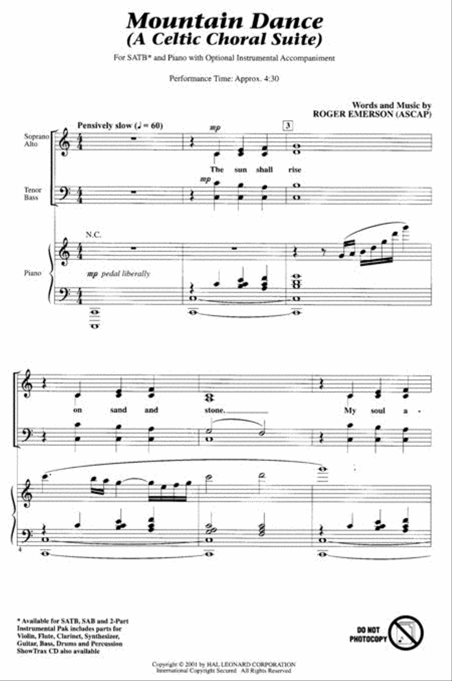Mountain Dance Mountain Dance 4-Part scores gallery preview page 2